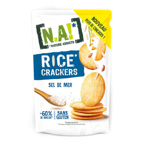 Nature Addicts Rice Crackers saveur sel de mer 85g