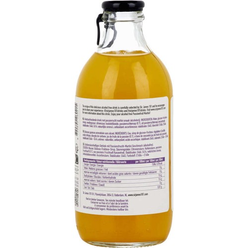 Sir James 101 Cocktail Passionfruit Martini sans alcool 25cl
