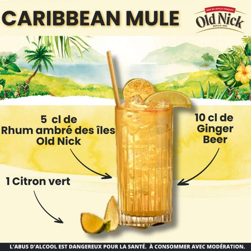 Old Nick ambré des îles rhum traditionnel 70cl