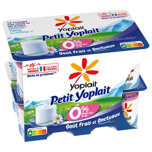 Yoplait Petit yoplait 0% nature 12x60g
