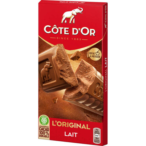 Côte d'Or L'Original Tablette Chocolat au Lait 200g