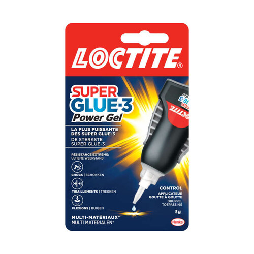 Loctite Super Glue-3, Power Flex, Gel Control, 3Gr