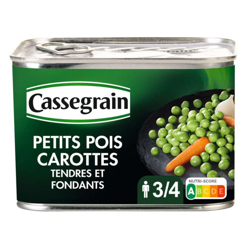 Cassegrain Petits Pois & Carottes Sélection Tendres et Fondants 465g