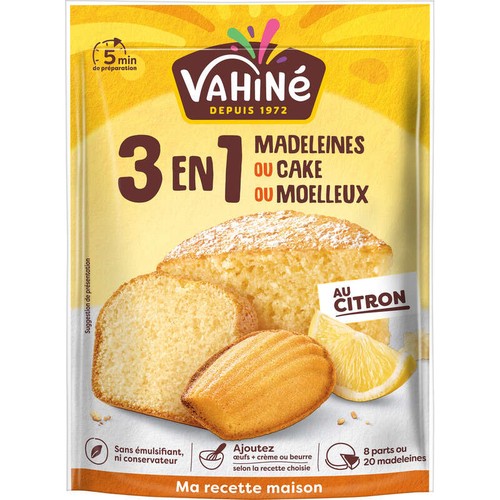 Vahiné Préparation 3 en 1 au citron 320g