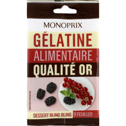 Monoprix Gélatine alimentaire qualité or 9g
