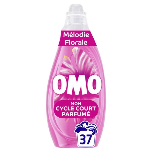 Omo Lessive liquide cycle court parfumé muguet rose x37 Lavages