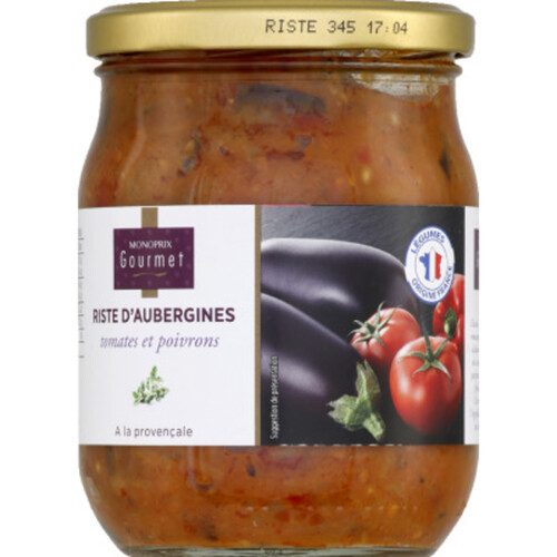 Monoprix Gourmet Riste d'Aubergines Tomates & Poivrons à la Provençale 520g
