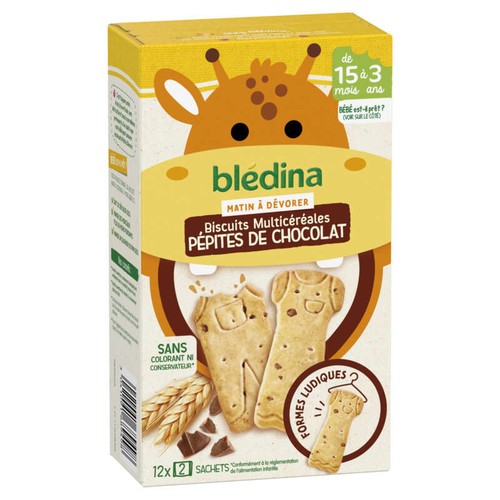 Blédina Biscuit MultiCéréale Pépites de Chocolat 15 Mois, 168g