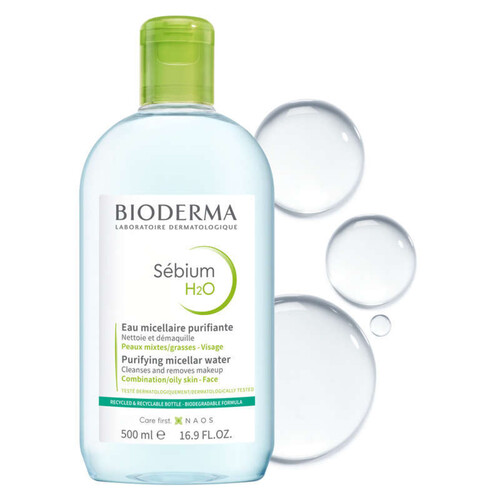 [Para] Bioderma sébium H2O solution micellaire peaux mixtes ou grasses 500ml