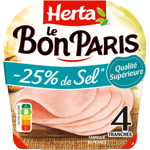 Herta Le Bon Paris -25% de sel 4 tranches 140g