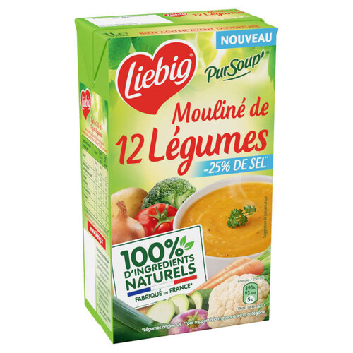 Liebig Mouliné 12 légumes -25%de sel 1L