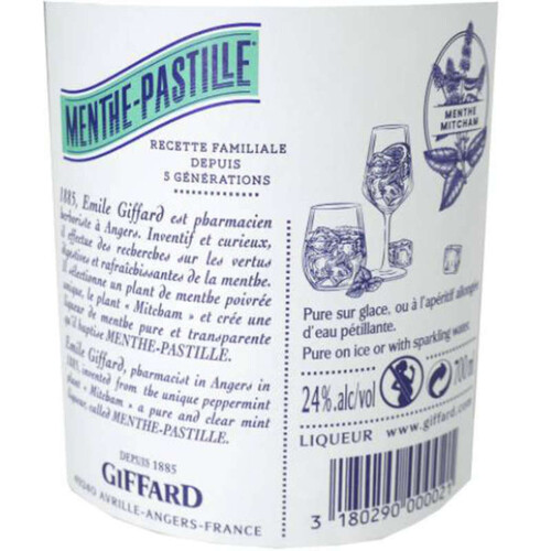 Giffard Liqueur Menthe Pastille 24% 70cl 