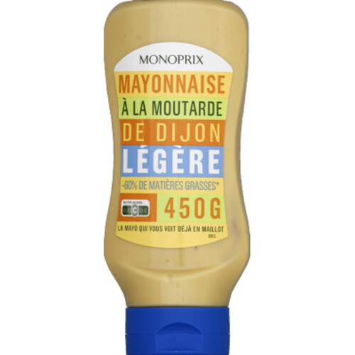 Monoprix mayonnaise légère à la moutarde de Dijon 455g