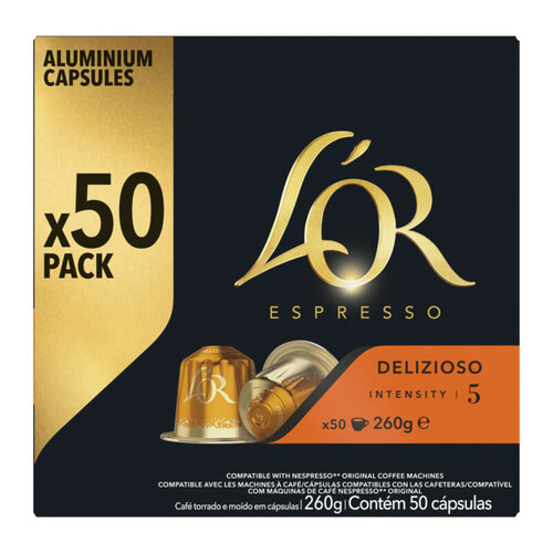 L'Or espresso delizioso café en capsules x50 intensite 5 - 260g