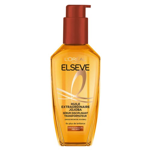 L'Oréal Paris Elseve Huile Extraordinaire Jojoba Soin Transformateur Disciplinant Cheveux Epais & Secs 100ml