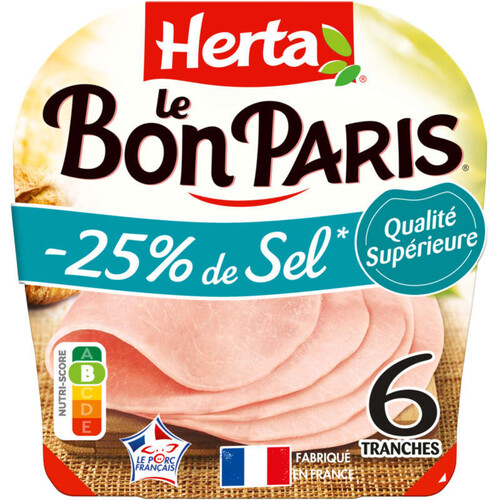 Herta Le Bon Paris -25% de sel 6 tranches 210g