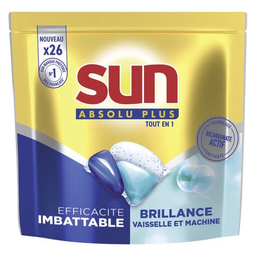 Sun Absolu Plus Capsules Lave-Vaisselle Tout en 1 x26