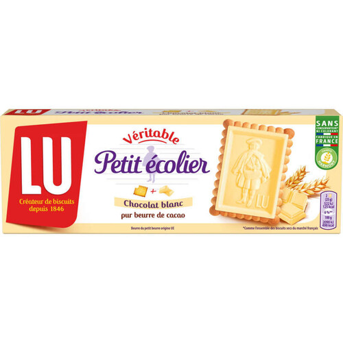 Lu Petit Ecolier Petit beurre Biscuits nappés au Chocolat Blanc 150g