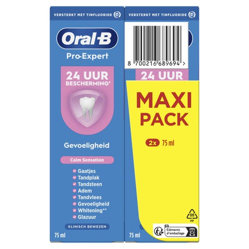 Oral-B Dentifrice Protection Contre la Sensibilité 2x75ml