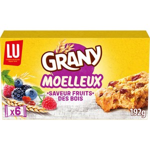 Lu Grany Moelleux Barres de Céréales Fruits des Bois 192g