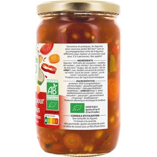 Léa Nature Jardin Bio Assortiment De Légumes Couscous Bio 660g
