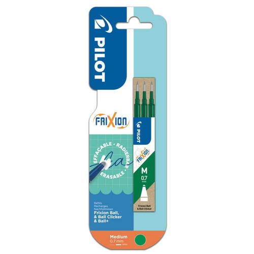 Pilot 3 stylos effaçables FriXion Ball vert