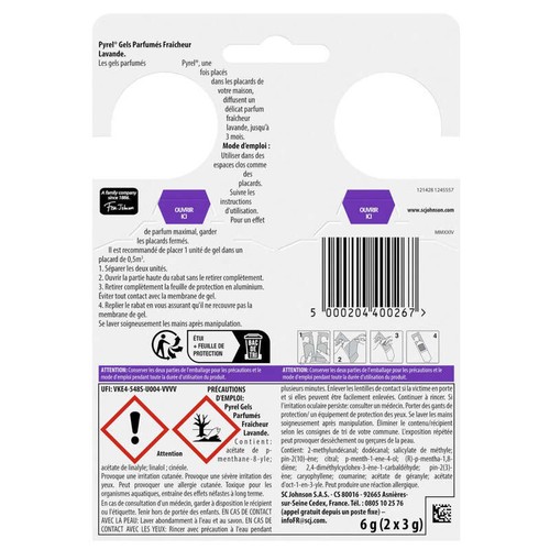 Pyrel Gel parfumé Lavande x2