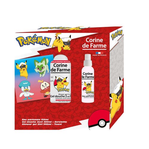 Corine de Farme Coffret POKEMON eau parfumée 150ml + GD + Serviette