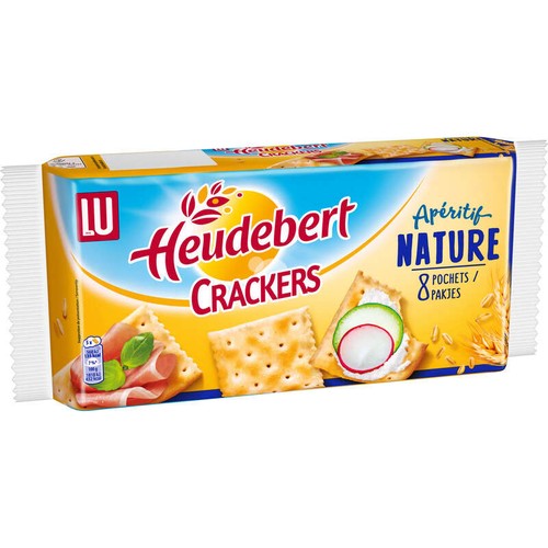 Lu Heudebert Biscuits Apéritifs Crackers Nature 250g