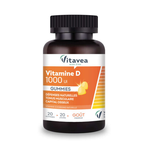 Vitavea x20 gummies vitamine D goût mangue