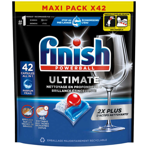 Finish Capsules Lave-vaisselle Ultimate 48H *42