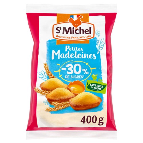 St Michel Petites Madeleines coquille moins 30% de sucres 400g
