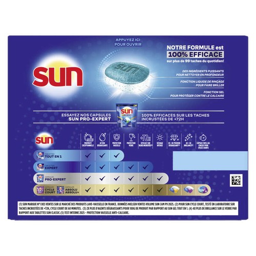 Sun Tablettes Lave-vaisselle Tout en 1 Citron x32