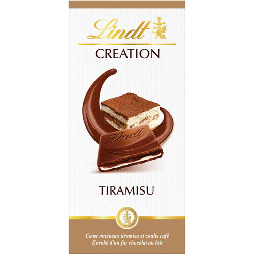 Lindt tablette de chocolat creation lait tiramisu 150g