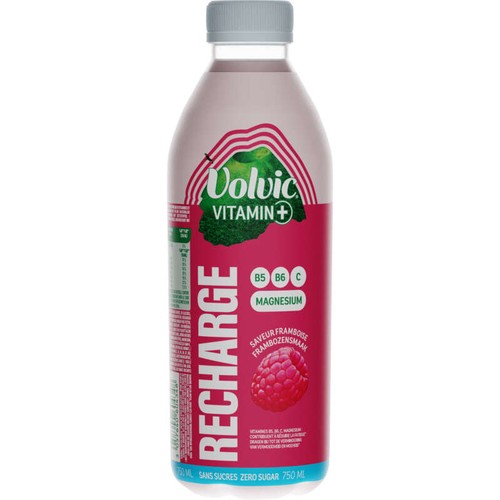 Volvic Eau Aromatisée Saveur Framboise Vitamin+ Recharge 75cl
