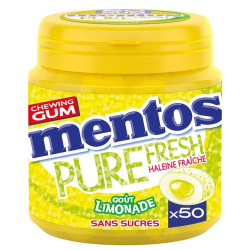 Mentos Chewing-Gum Pure Fresh goût Limonade 100g