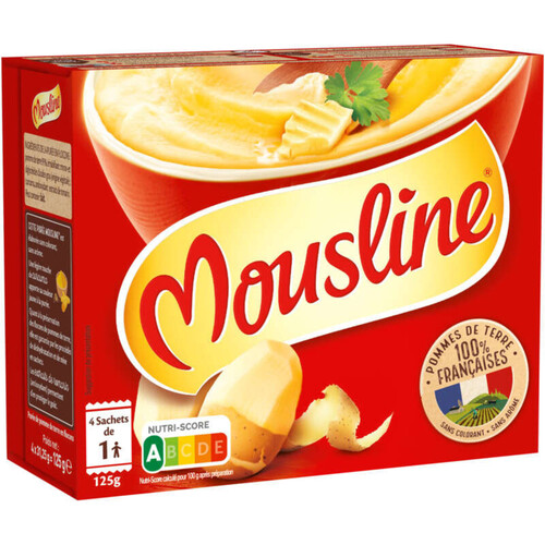 Mousline Purée Nature x4 sachets 125g