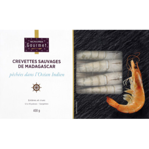 Monoprix Gourmet Crevettes sauvages de Madagascar 400g