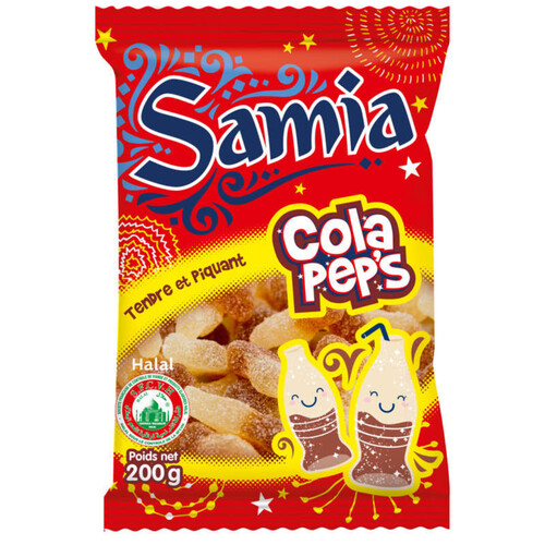 Samia Bonbons Bouteille Cola Halal 200g