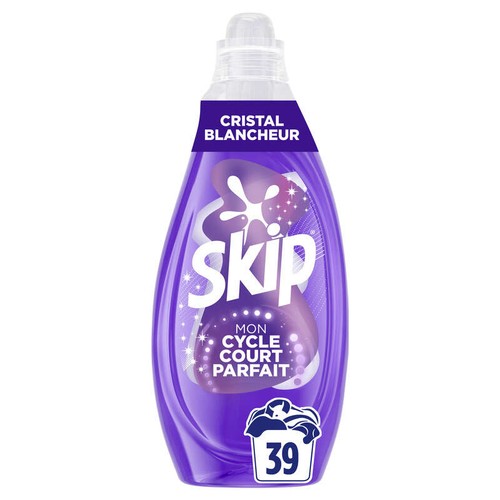 Skip Lessive liquide Mon cycle court parfait Cristal blancheur x39