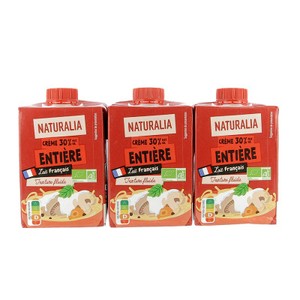 Naturalia crème Entière 30%mg Bio 3x20cl