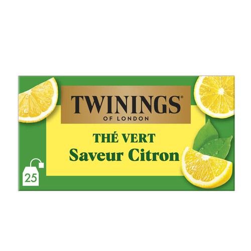 Twinings Thé Vert Citron Intense 25 Sachets 50g