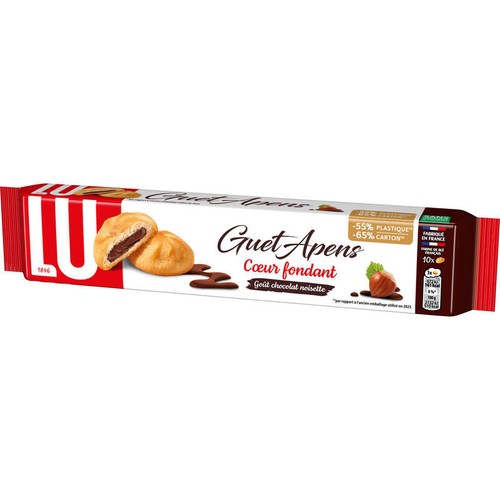 Lu Guet Apens Biscuits sablés fourrés goût chocolat noisette 105g