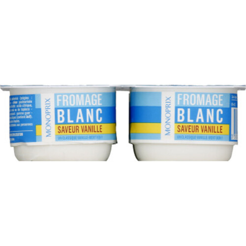 Monoprix Fromage Blanc saveur Vanille 4*100g