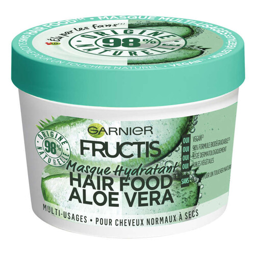 Fructis Masque Hair Food Hydratant Aloe Vera Cheveux Normaux 390ml