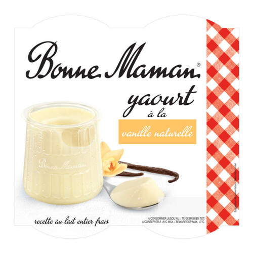 Bonne Maman yaourt à la vanille naturelle 4x125g