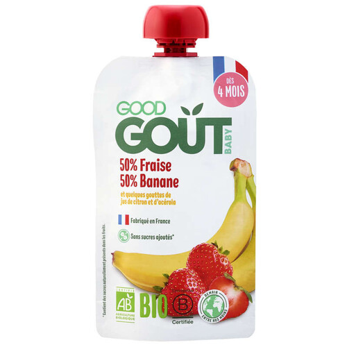 Good Gout Fraise Banane 120 g - Dès Mois