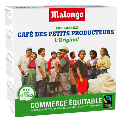 Malongo Café des Petits Producteurs Maxi Format 16 doses 104g