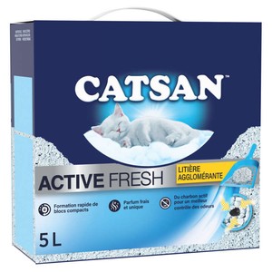 Catsan Litière Active Fresh Pour Chat 4,4kg