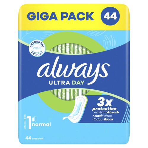 Always Ultra Jour Serviettes Menstruelles Normal Taille 1 x44